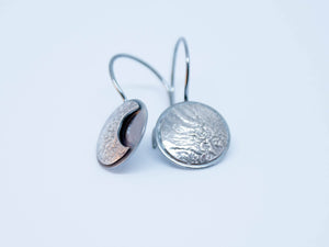 Arracades pendents de plata en fase de lluna, lluna plena i mitja lluna, joies de feminitat plata oxidada