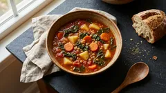 Receta de sopa de lentejas rojas y verduras: saciante, saludable y fácil